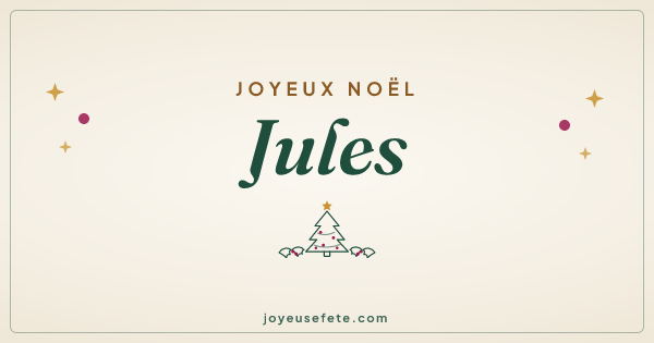 Image « Joyeux Noël Jules » au format large