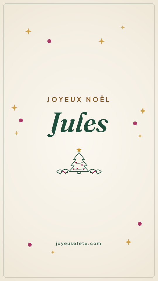 Image « Joyeux Noël Jules » au format story