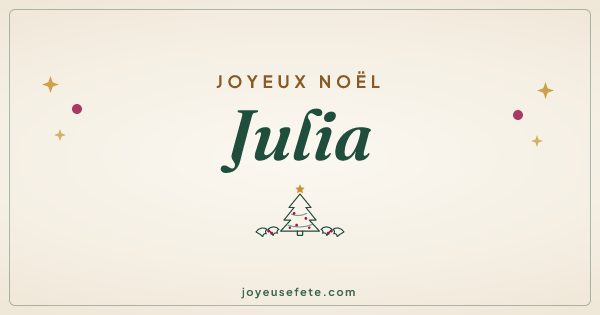 Image « Joyeux Noël Julia » au format large