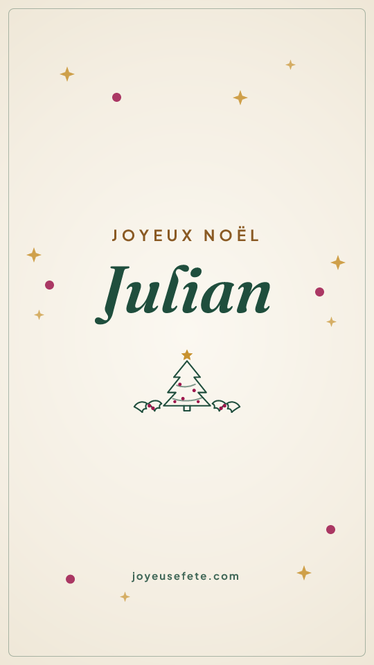 Image « Joyeux Noël Julian » au format story