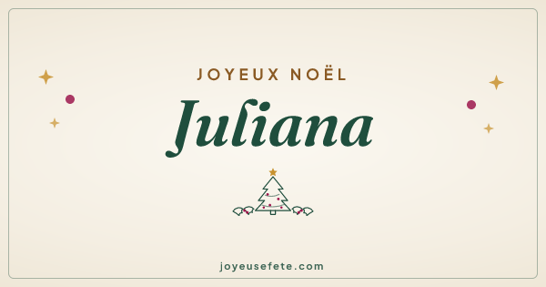 Image « Joyeux Noël Juliana » au format large