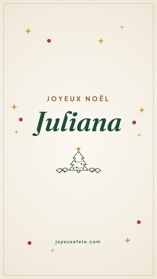 Image « Joyeux Noël Juliana » au format story