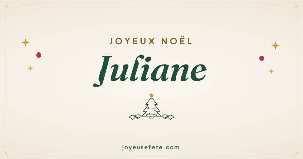 Image « Joyeux Noël Juliane » au format large
