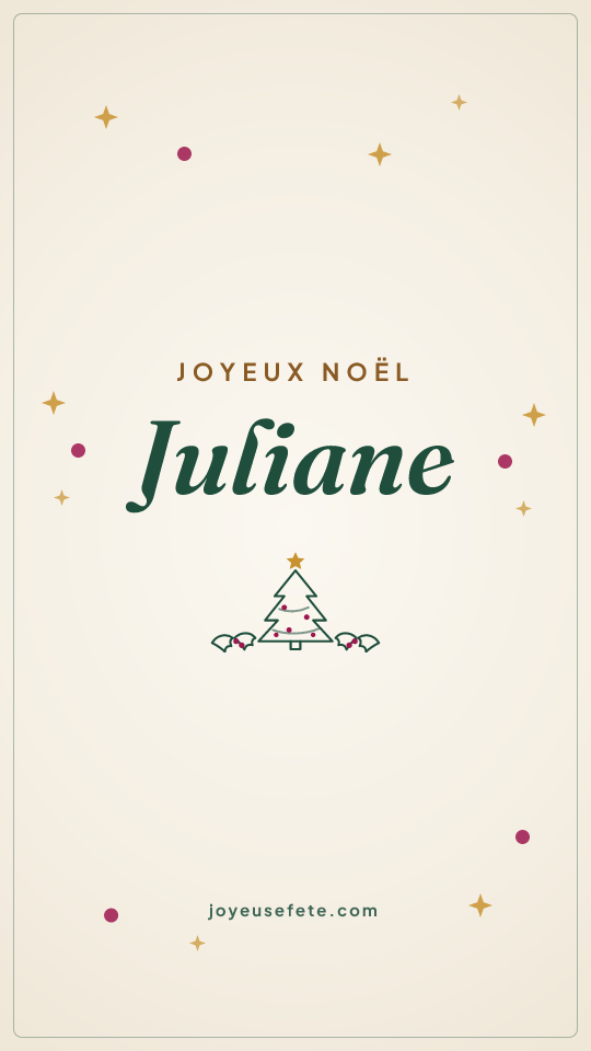 Image « Joyeux Noël Juliane » au format story