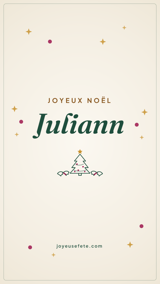 Image « Joyeux Noël Juliann » au format story
