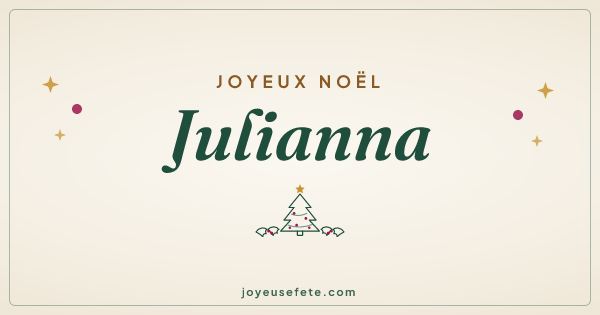 Image « Joyeux Noël Julianna » au format large