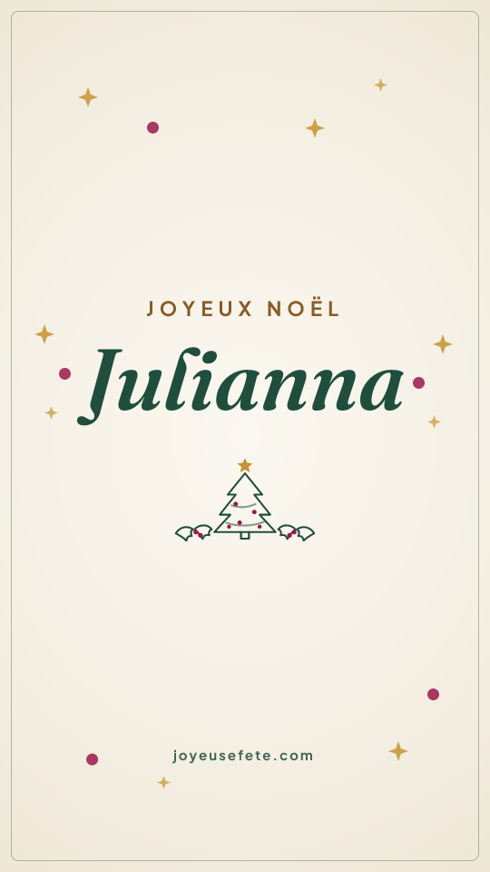 Image « Joyeux Noël Julianna » au format story