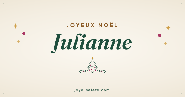 Image « Joyeux Noël Julianne » au format large