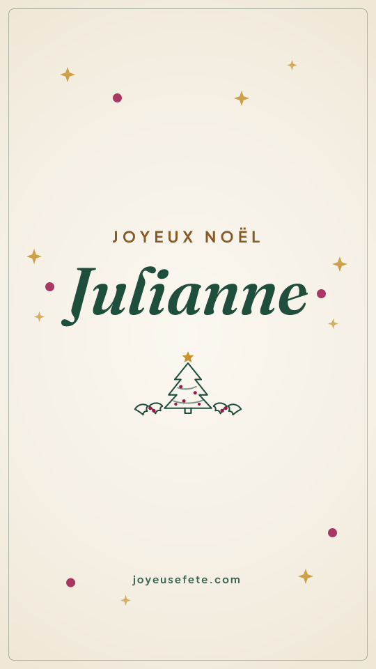 Image « Joyeux Noël Julianne » au format story