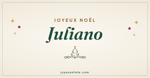 Image « Joyeux Noël Juliano » au format large