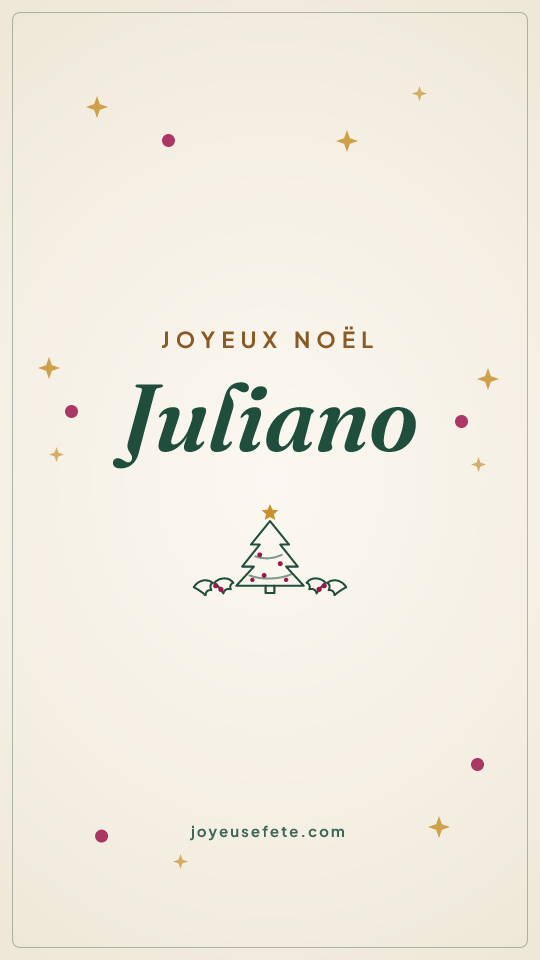 Image « Joyeux Noël Juliano » au format story