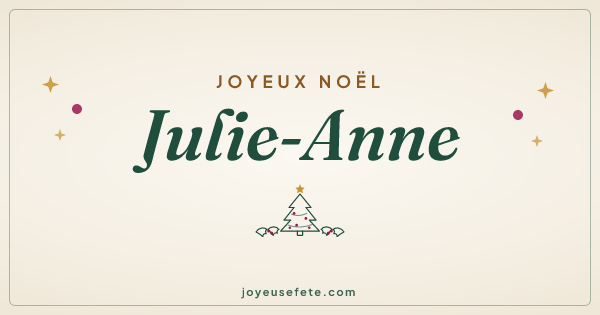 Image « Joyeux Noël Julie-Anne » au format large