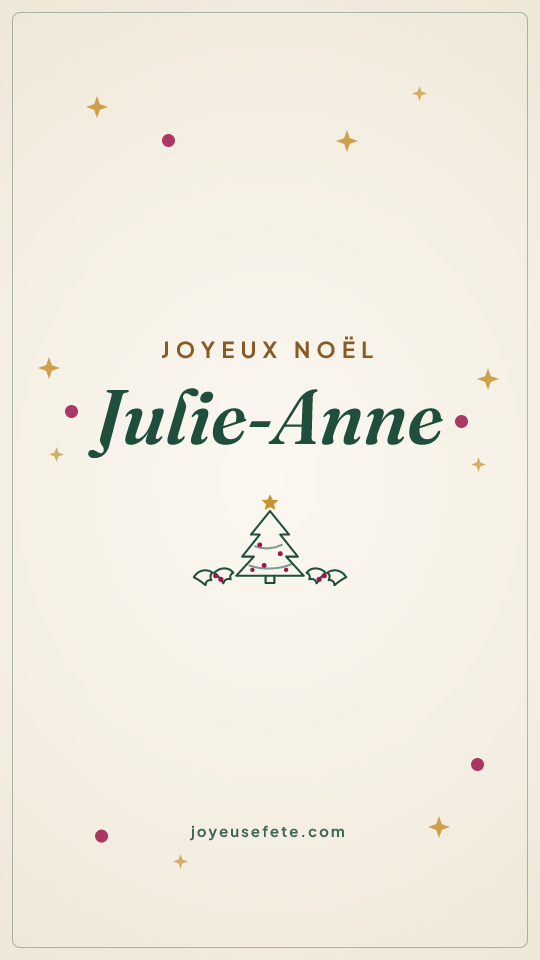 Image « Joyeux Noël Julie-Anne » au format story