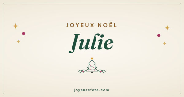 Image « Joyeux Noël Julie » au format large