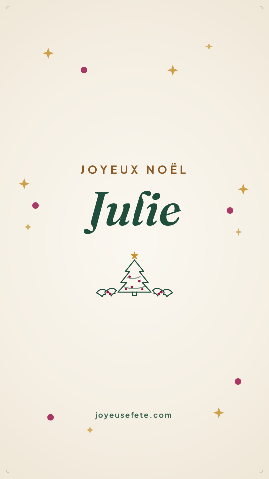 Image « Joyeux Noël Julie » au format story