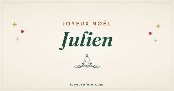 Image « Joyeux Noël Julien » au format large