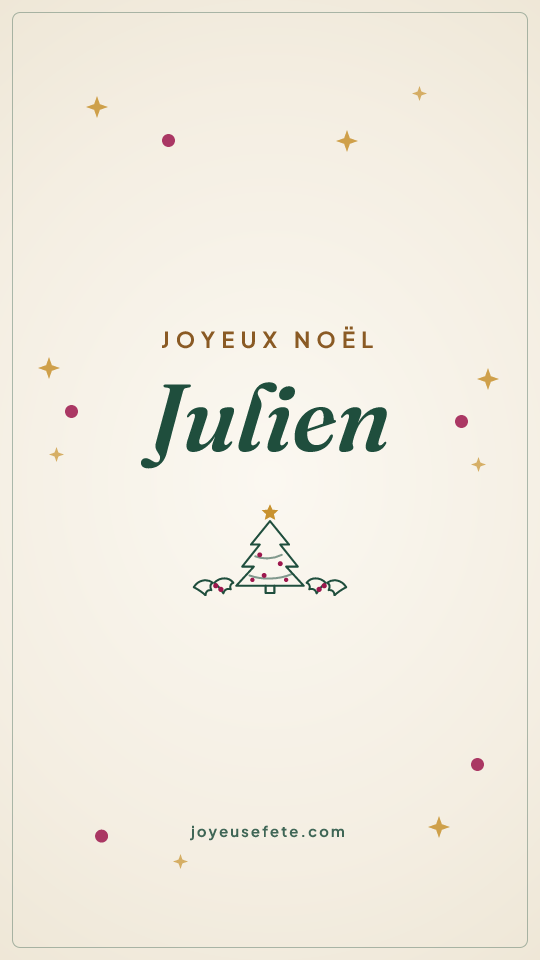 Image « Joyeux Noël Julien » au format story