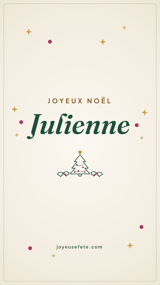 Image « Joyeux Noël Julienne » au format story