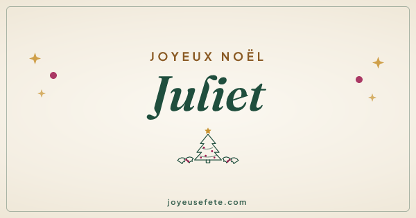 Image « Joyeux Noël Juliet » au format large