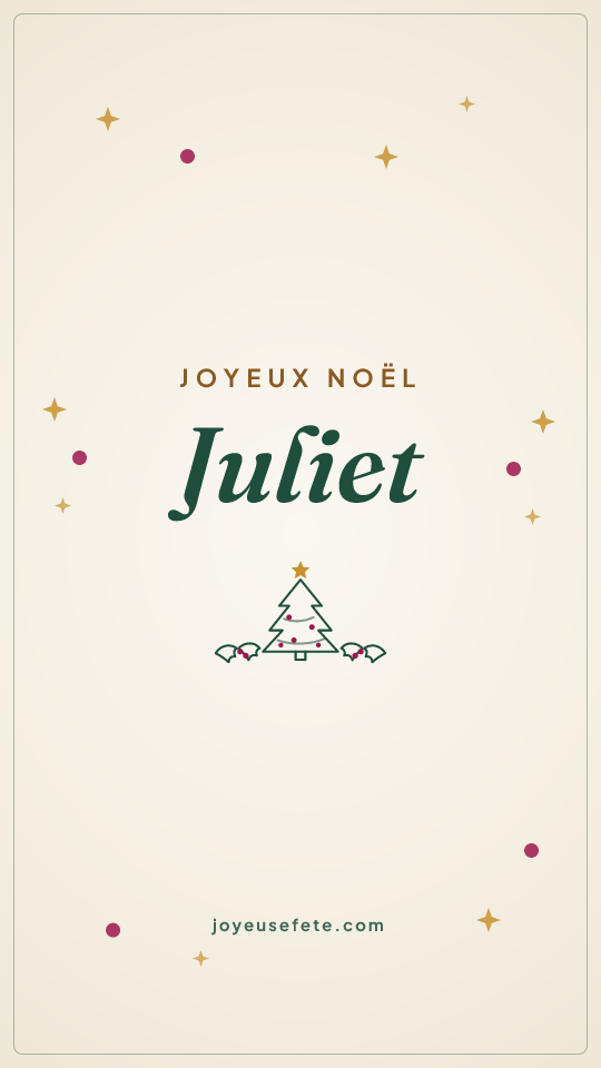 Image « Joyeux Noël Juliet » au format story