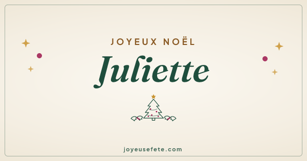 Image « Joyeux Noël Juliette » au format large