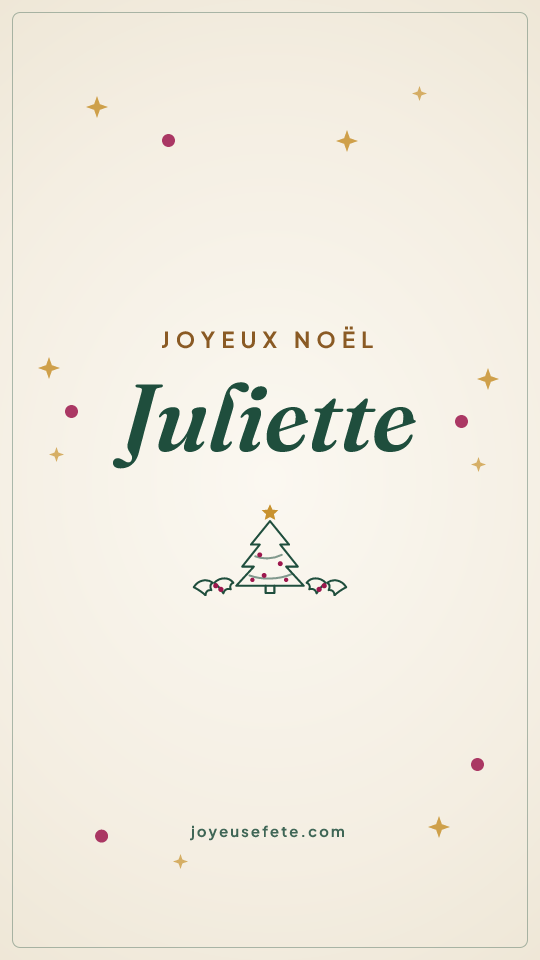 Image « Joyeux Noël Juliette » au format story