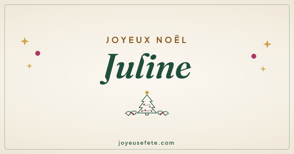 Image « Joyeux Noël Juline » au format large