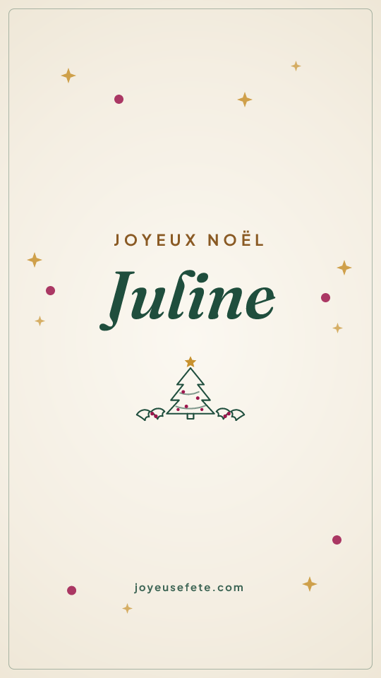 Image « Joyeux Noël Juline » au format story