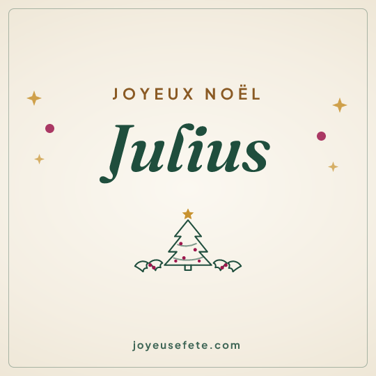 Image carrée « Joyeux Noël Julius » pour WhatsApp