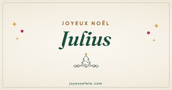 Image « Joyeux Noël Julius » au format large