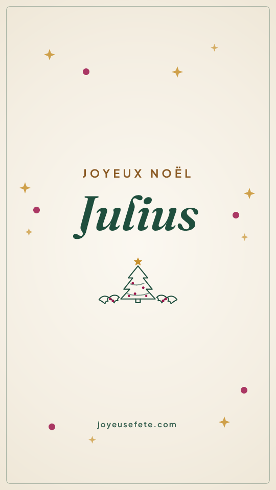 Image « Joyeux Noël Julius » au format story