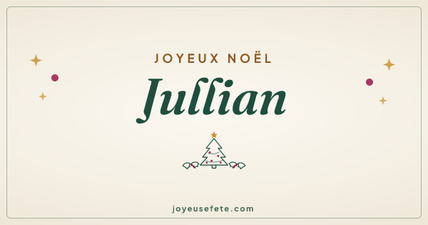 Image « Joyeux Noël Jullian » au format large