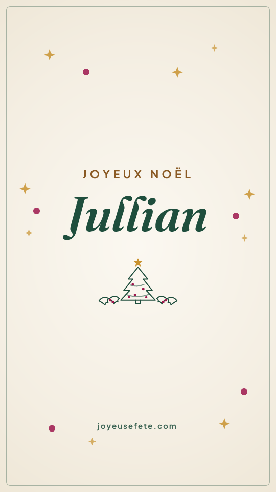 Image « Joyeux Noël Jullian » au format story