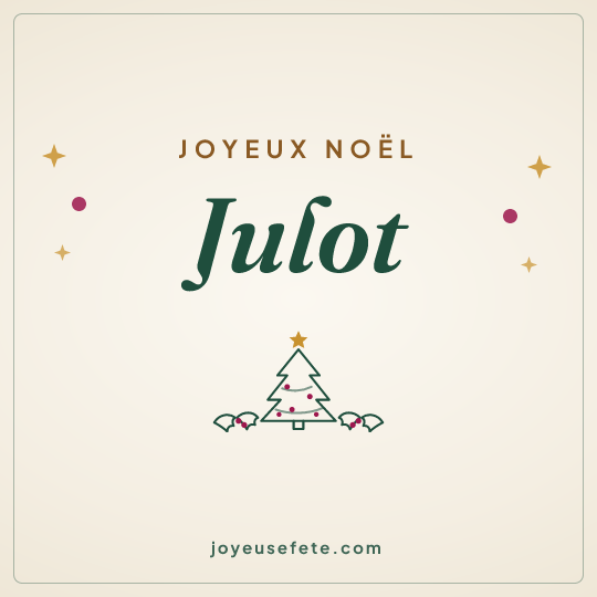 Image carrée « Joyeux Noël Julot » pour WhatsApp