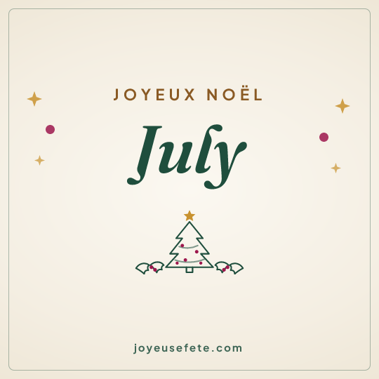 Image carrée « Joyeux Noël July » pour WhatsApp