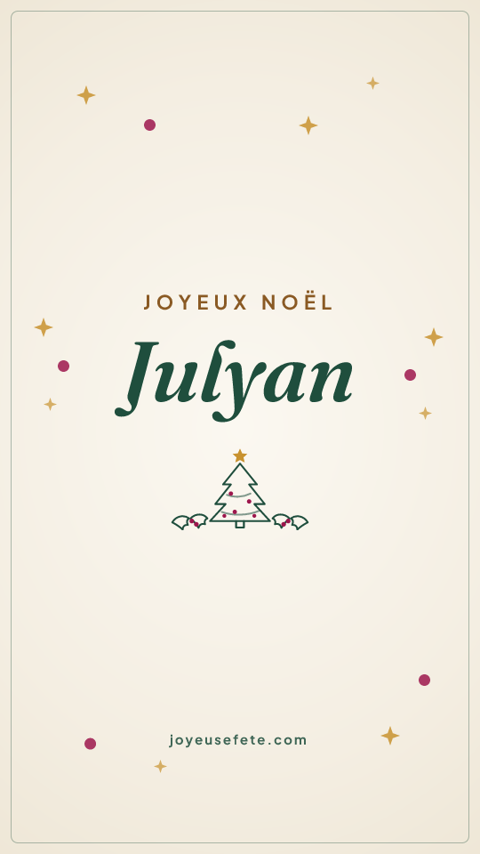 Image « Joyeux Noël Julyan » au format story
