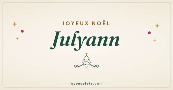 Image « Joyeux Noël Julyann » au format large