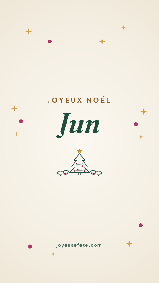 Image « Joyeux Noël Jun » au format story
