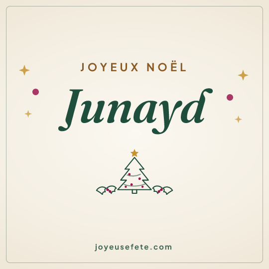 Image carrée « Joyeux Noël Junayd » pour WhatsApp