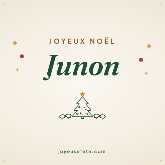 Image carrée « Joyeux Noël Junon » pour WhatsApp