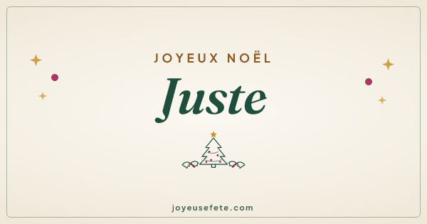Image « Joyeux Noël Juste » au format large