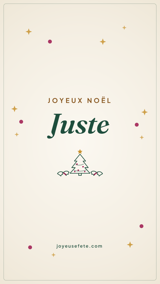 Image « Joyeux Noël Juste » au format story
