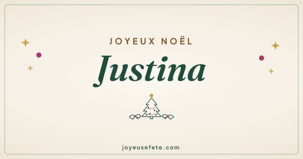 Image « Joyeux Noël Justina » au format large