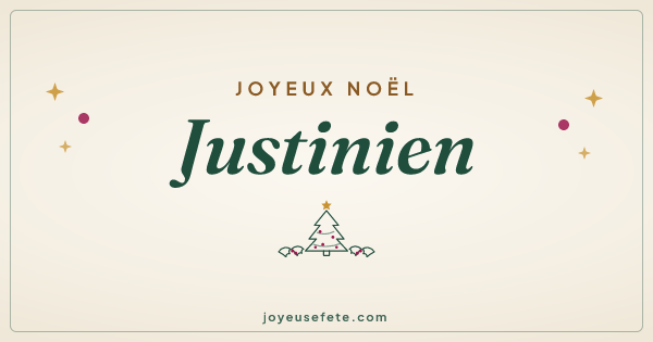 Image « Joyeux Noël Justinien » au format large