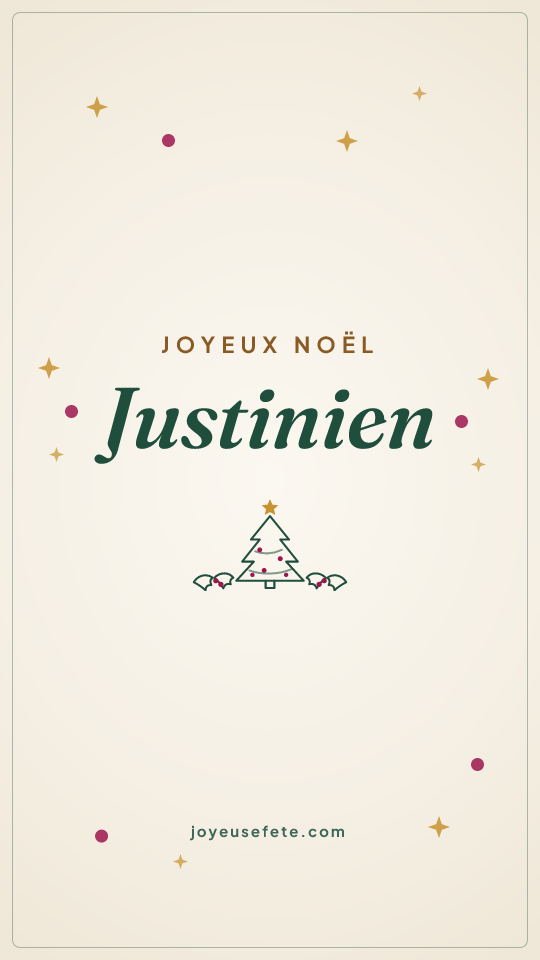 Image « Joyeux Noël Justinien » au format story