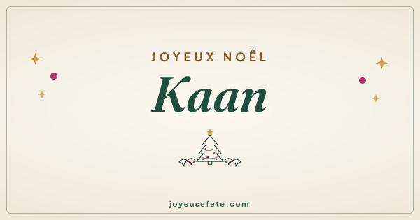 Image « Joyeux Noël Kaan » au format large