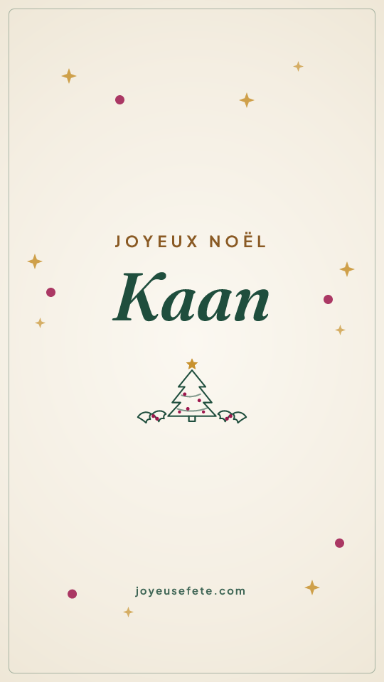 Image « Joyeux Noël Kaan » au format story