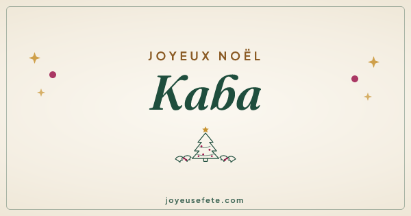 Image « Joyeux Noël Kaba » au format large