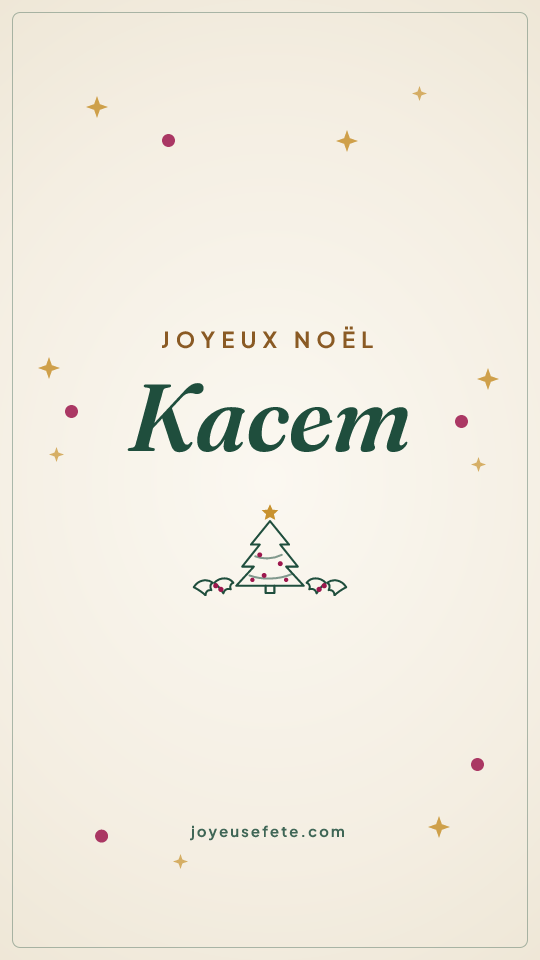 Image « Joyeux Noël Kacem » au format story