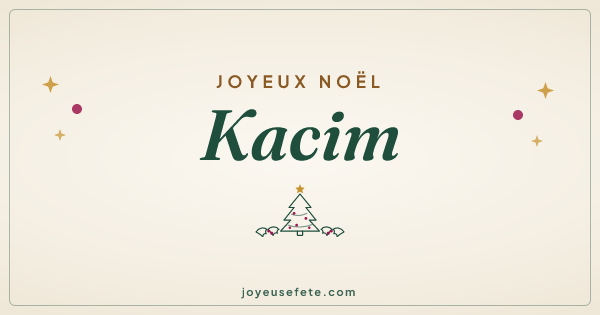 Image « Joyeux Noël Kacim » au format large